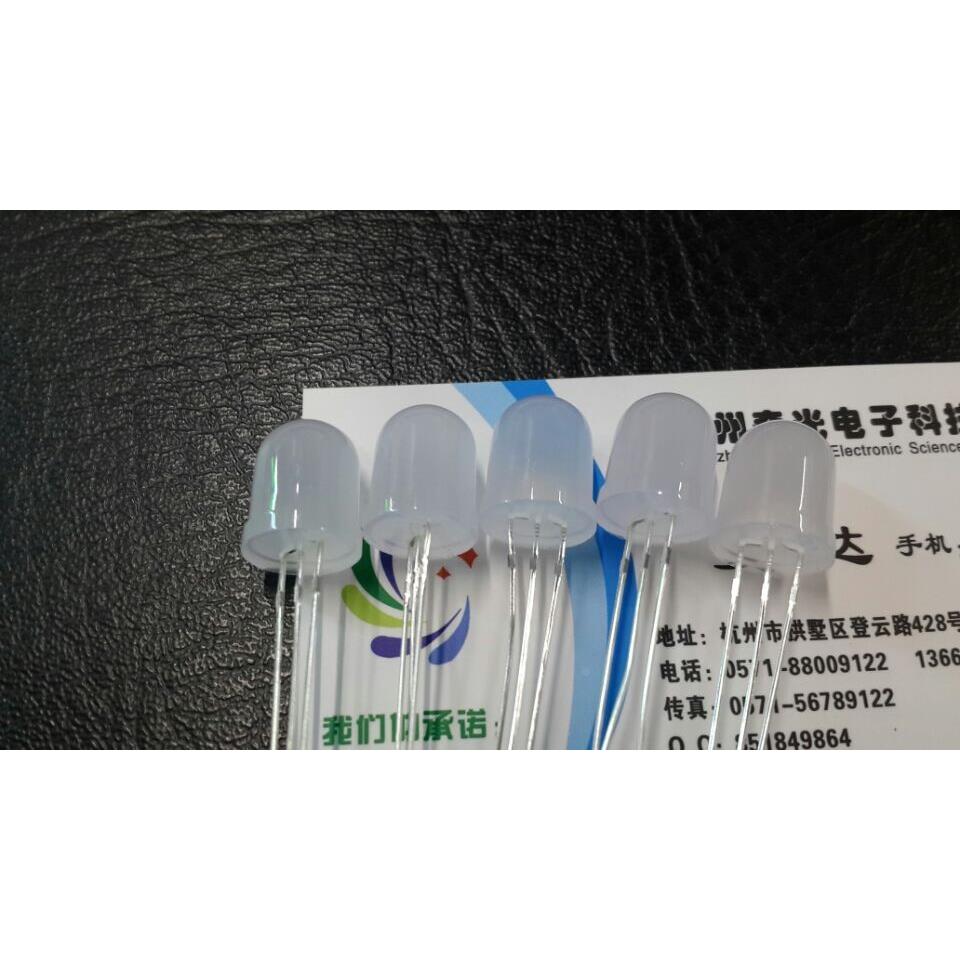 φ10MM红-绿（普通黄绿）双色(雾状）共阴LED发光二极管中间脚负