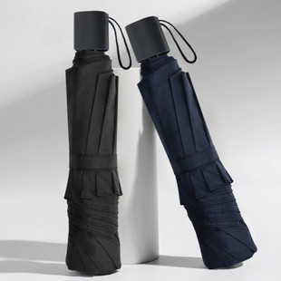 黑胶伞大伞面素色晴雨伞晴雨两用双人伞商务伞10骨加粗加固