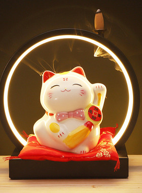 招财猫陶瓷家居摆件创意日式发财猫小存钱罐店铺开业活动礼品批发