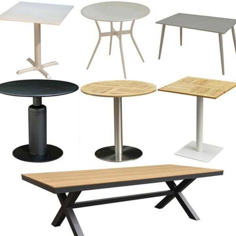 户外岩板小圆桌餐桌露台庭院咖啡厅餐桌接待室桌子洽谈桌方桌茶几