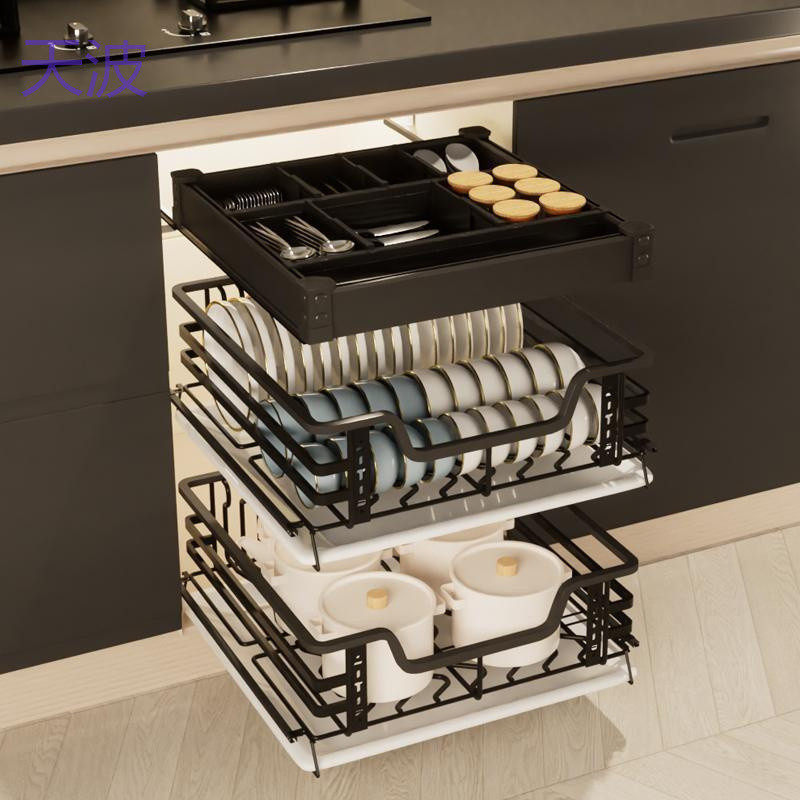 bkk加深47拉篮304不锈钢碗碟厨房橱柜小尺寸柜体抽屉式收纳窄柜调,家装主材,拉篮,淘宝优惠券,粉丝福利购,淘宝优惠卷