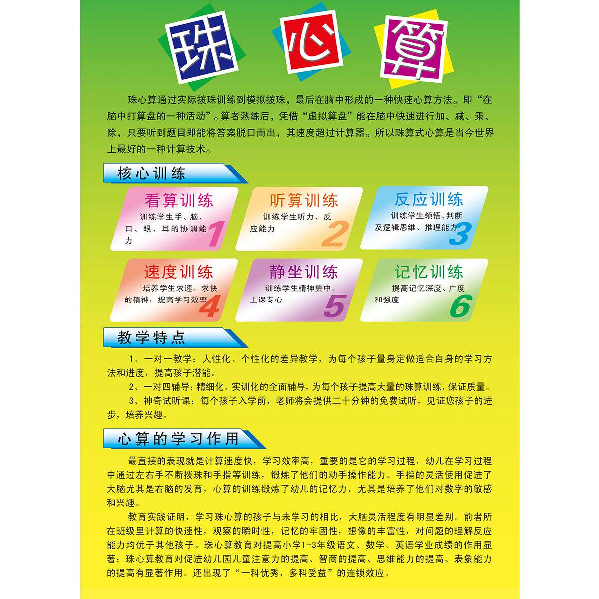 珠心算海报展板大拇指珠心算珠心算功能少儿珠心算墙贴墙纸装饰画