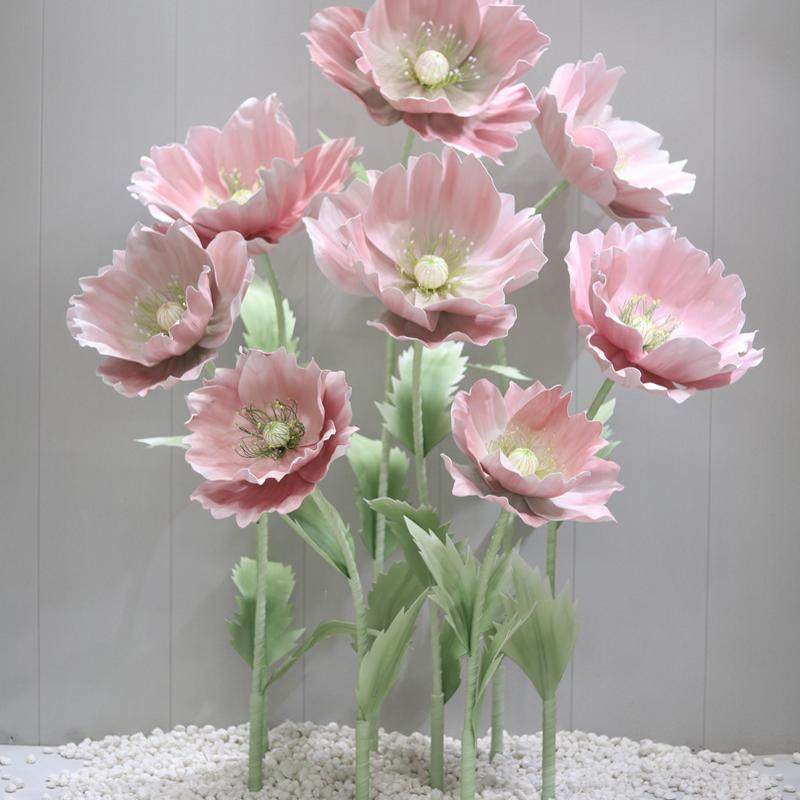 大型EVA虞美人珠光泡沫纸艺花橱窗商场美陈花艺婚庆巨型手工道具,家居饰品,仿真花/假花,淘宝优惠券,粉丝福利购,淘宝优惠卷