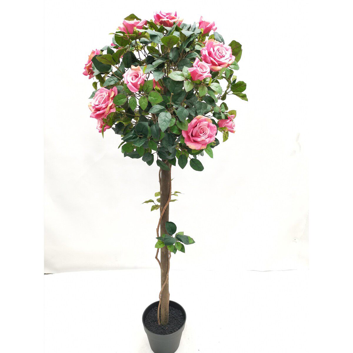 装饰简约室内客厅落地摆件绢花植物假花创意盆景批发仿真玫瑰花树