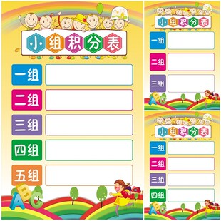 小组评比栏积分表墙贴幼儿园小学班级文化布置教室装饰你追我赶