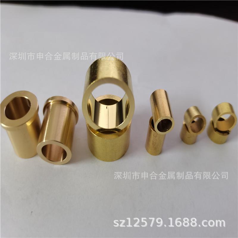 专业生产H65/H62黄铜管料 黄铜套 空心黄铜套 精密切割 攻牙 洗槽