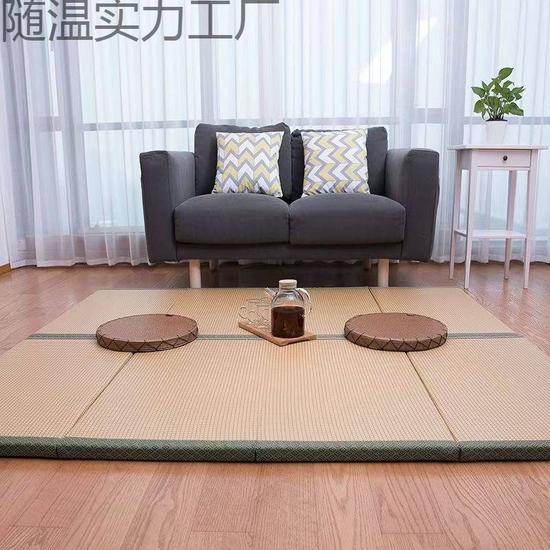日式榻榻米垫藤席地垫环保椰棕垫飘窗垫多功能可折叠地垫防滑地铺