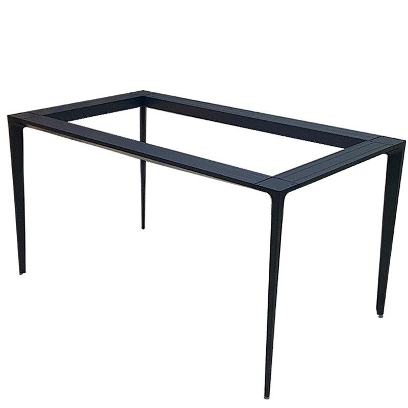 厂家实心定制铝合金桌腿简约岩板餐桌架方角会议桌办公桌桌脚支架