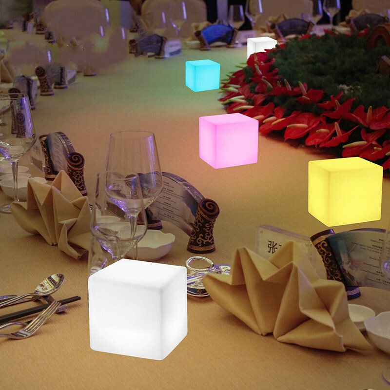 LED发光立方体户外遥控庭院灯商场活动七彩灯美陈创意方块装饰灯