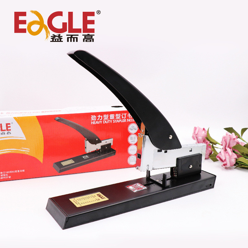 益而高重型订书机 订书机大号省力厚层订书器180页财务办公装订机