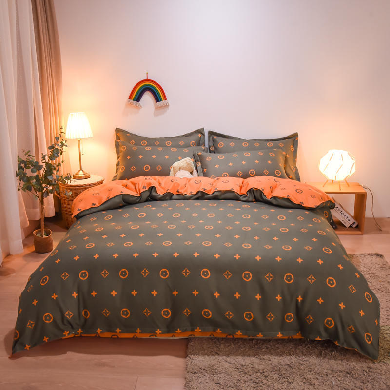 新款水洗棉纯色四件套ins风磨毛学生宿舍床单笠单民宿简约家纺