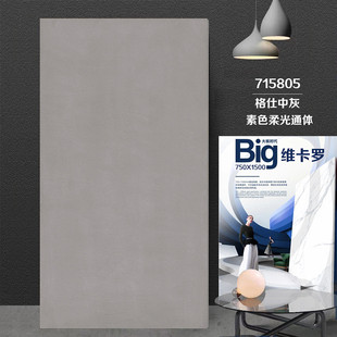 素色餐厅质感瓷砖750x1500极简风客厅柔光厨卫防滑耐磨灰色地板砖