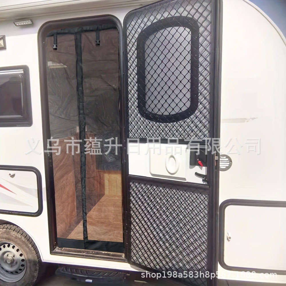 爆款新款房车门帘窗帘防虫帘夏季免安装魔术贴可收纳厂家直销热销