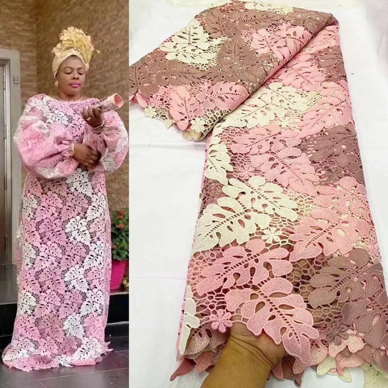 新款满幅花边镂空绒布绣花牛奶丝面料服装礼服辅料水溶花边JX1318