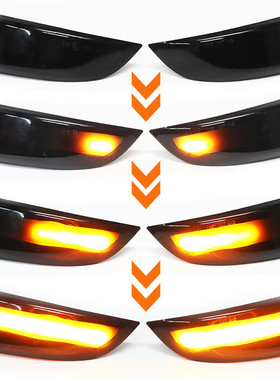 适用于雷诺梅甘娜MK3LagunaIII倒车后视镜灯双色动态流水转向灯