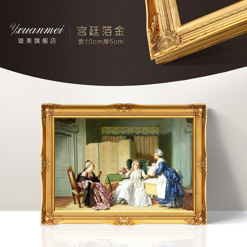 客厅沙发背景墙装饰画人物油画欧式宫廷古典人物餐厅酒店别墅挂画