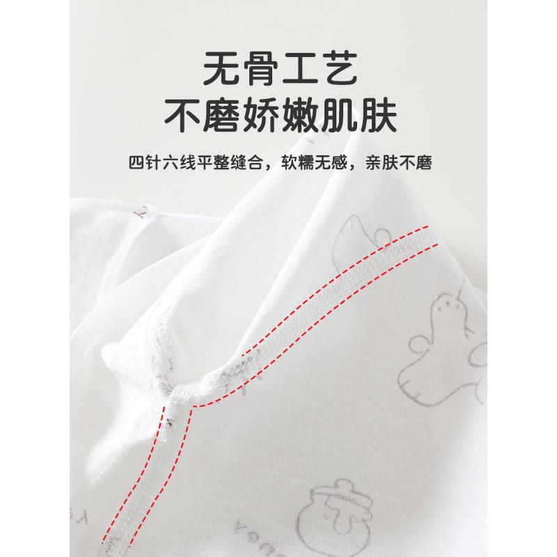 新生儿半背衣婴儿a类纯棉上衣婴儿夏季薄款男童女童衣服安阳童装