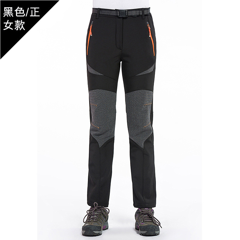 厂家直销批发秋冬户外软壳裤男裤冲锋裤防风登山女加厚保暖抓绒裤