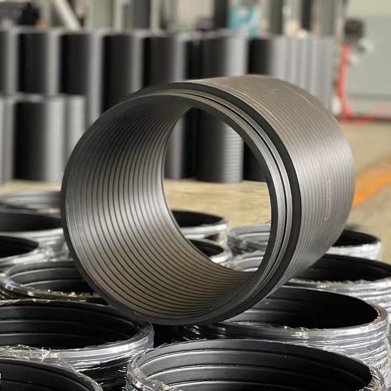 hdpe顶拉管pe顶管置换管pe柔性密封自锁接口聚乙烯缠绕实壁排水管