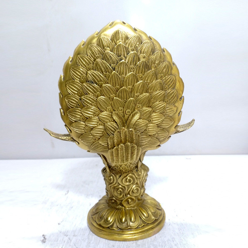 批发黄铜孔雀明王孔雀孔雀摆件工艺品冥王明王菩萨藏佛铜像摆饰