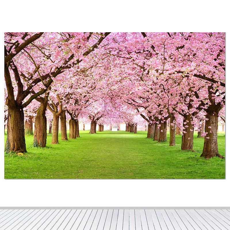 浪漫樱花树卧室房间温馨床头壁画大自然风景背景墙贴画客厅装饰画图片