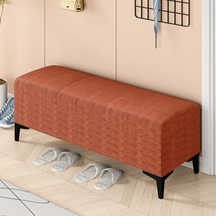用沙发凳子加高长条门口储物换鞋凳店铺休息坐凳绒布床尾收纳箱