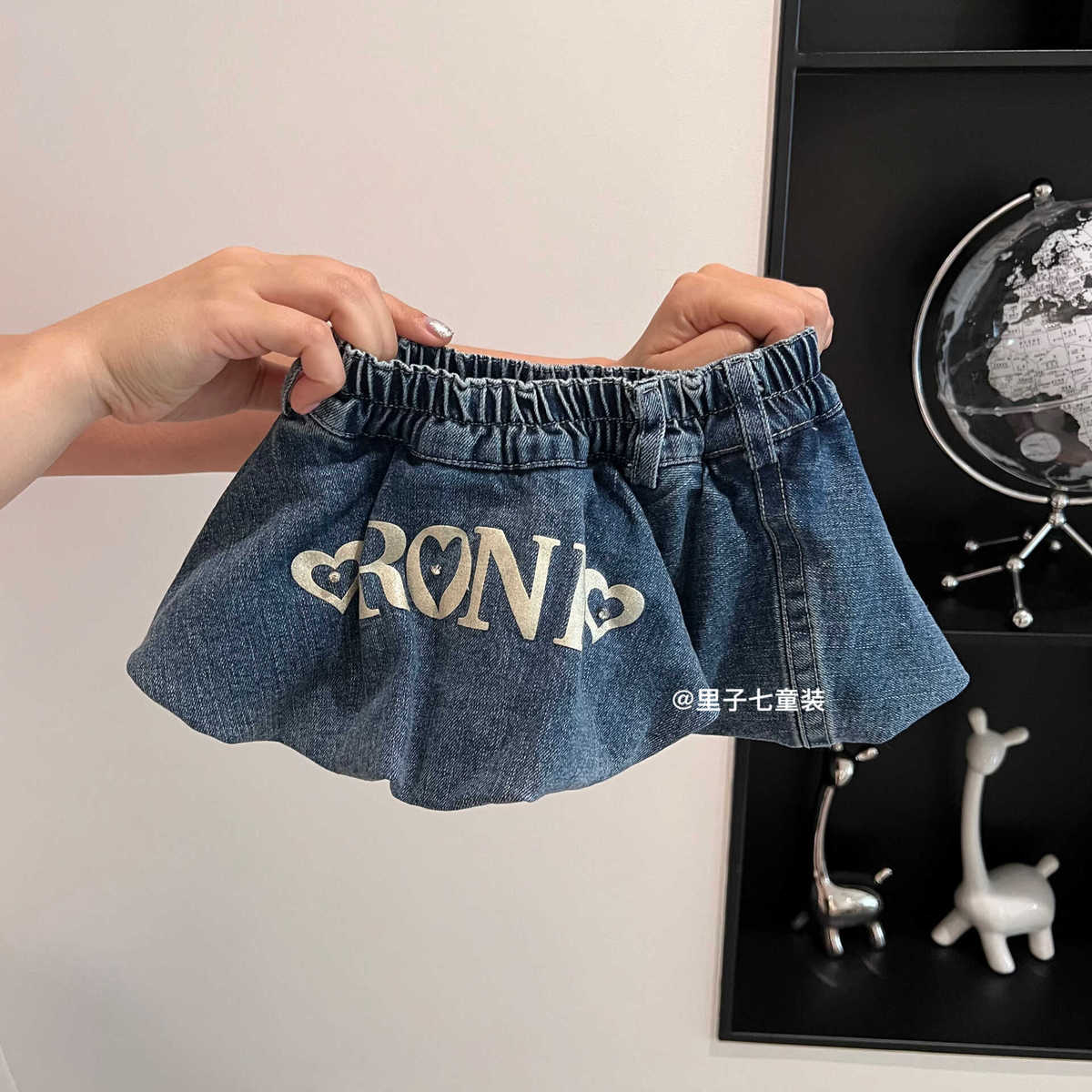 LZ7.日系中古童装Roni女童花苞牛仔短裙辣妹半裙带安全裤