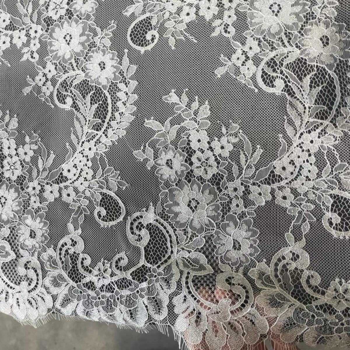 蕾丝大睫毛金银丝新镂空网布无弹面料服装服饰面辅料手工diy花边