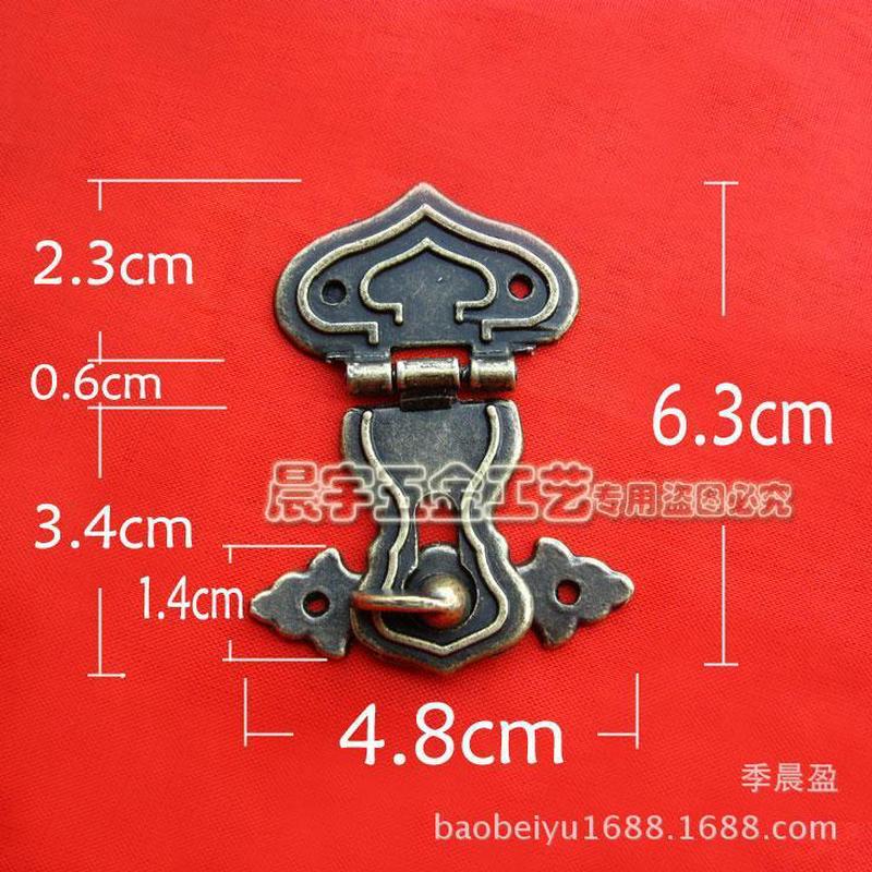 仿古搭扣合金锁扣葫芦锁扣复古箱扣木盒搭扣暗箱扣铰链扣子图片
