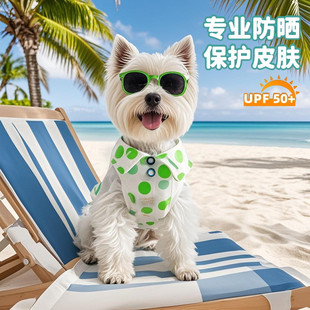 狗狗衣服夏季 背心 防晒衣冰丝凉衣薄款 防掉毛清凉透气泰迪猫polo衫