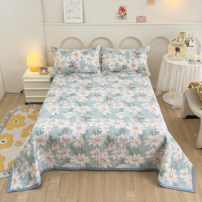 2025款全棉40多功能简约印花支床盖床单三件套