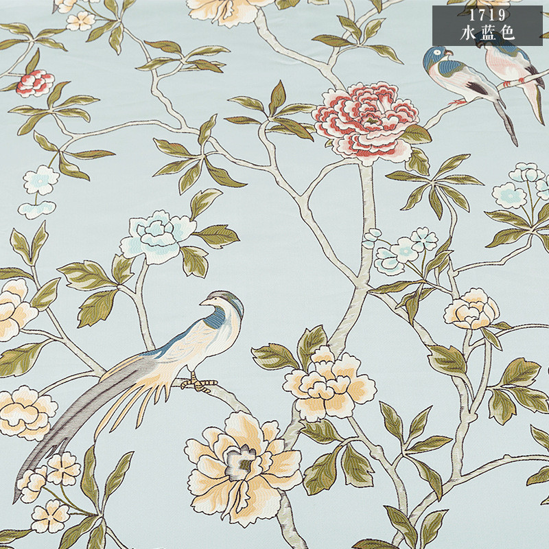 厂家直销提花新中式高精密现代抱枕靠垫沙发布料桌旗坐垫装饰面料