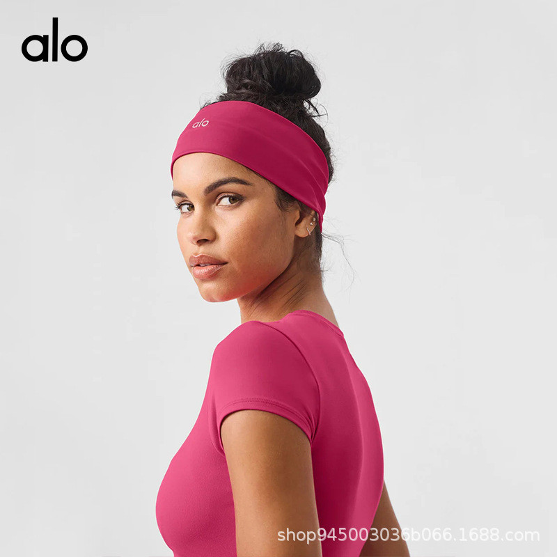 aloyoga发带运动吸汗跑步健身护额头巾头箍束发带夏户外健身头带