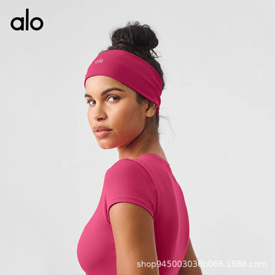 aloyoga发带运动吸汗跑步健身护额头巾头箍束发带夏户外健身头带