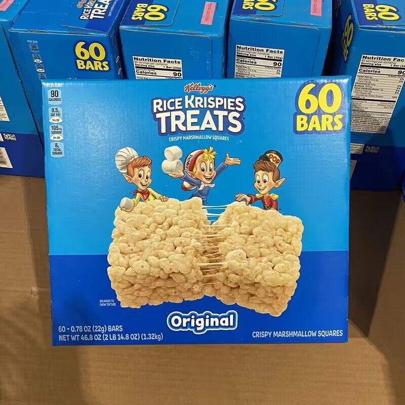 美国直邮 Kellogg‘s家乐氏 香软脆米花原味沙琪玛零食60包1.32kg