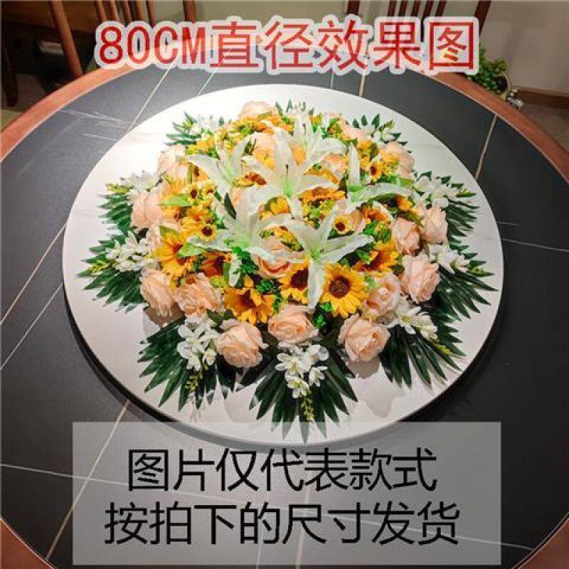 酒店圆桌仿真花假花摆花餐桌花转盘装饰中间高档仿真台花绢花摆件