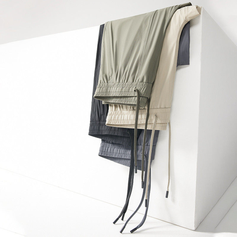 冰丝降温 清爽透气 夏季男士直筒高弹速干超薄款抽绳松紧腰运动裤,男装,休闲裤,淘宝优惠券,粉丝福利购,淘宝优惠卷