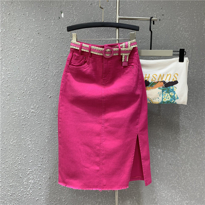 300斤特大码胖mm毛边开叉中长款夏季水洗包臀牛仔,女装/女士精品,大码半身裙,淘宝优惠券,粉丝福利购,淘宝优惠卷