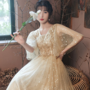 胖mm晚礼服女200斤遮肉显瘦小个子宴会气质加肥伴娘 高货速发大码