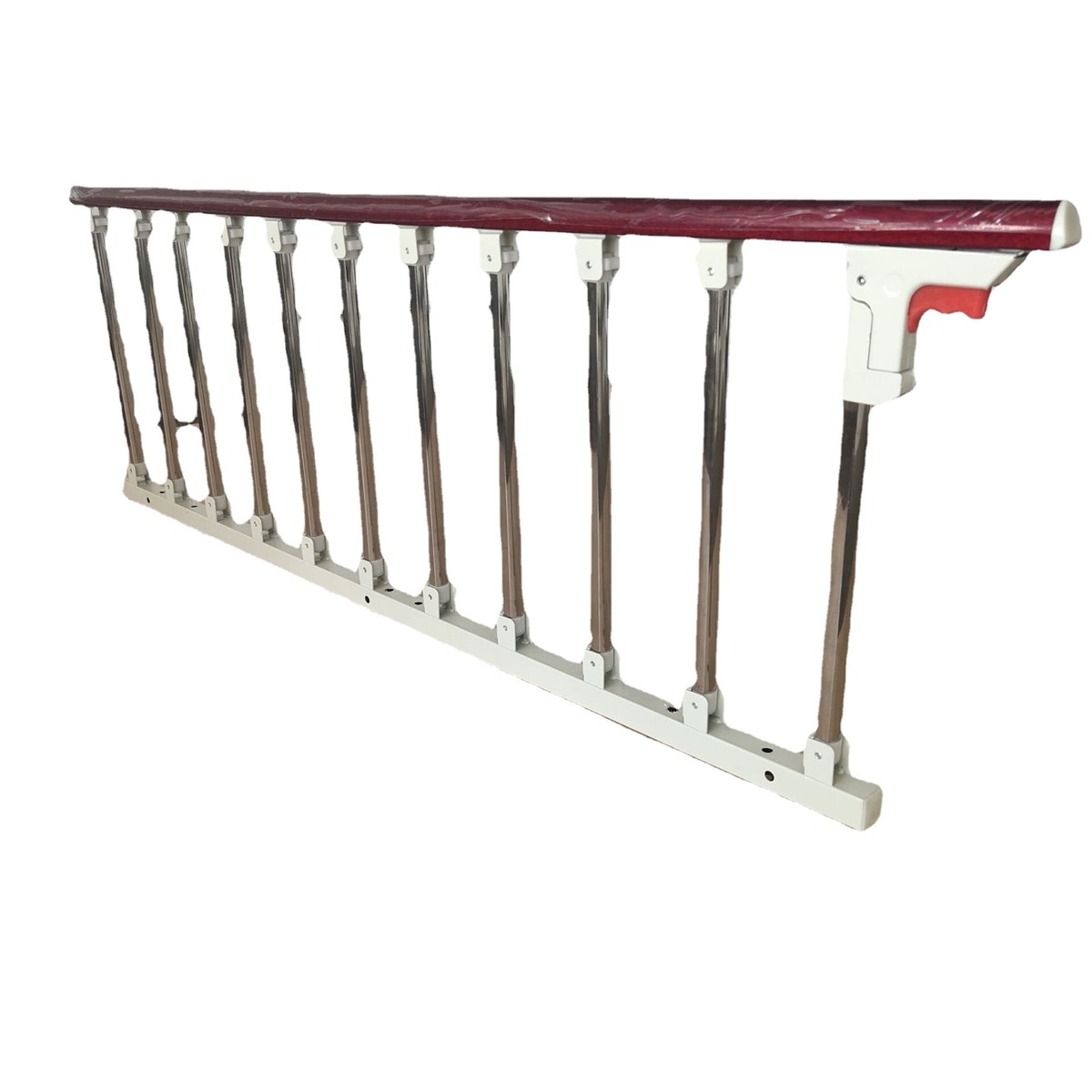 仿红木纹儿童围栏折叠护栏加密铝合金老年护栏防摔防护栏