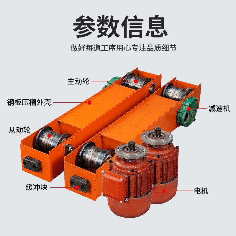 行车天车端梁龙门吊单梁行车端梁头起重机150/200/300/400轮端梁