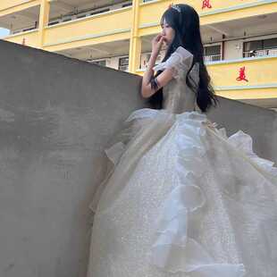 新品在逃公主礼服高端轻奢小众蓬蓬裙高中女生日宴会主持人成人演