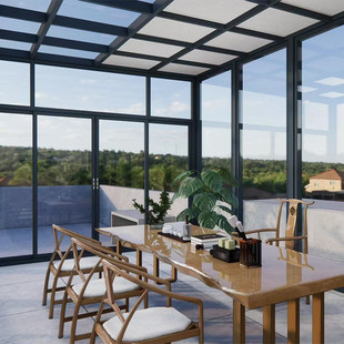 顶楼直供上海杭州苏州欧式阳光房厂家露台玻璃屋花房断桥铝别墅门