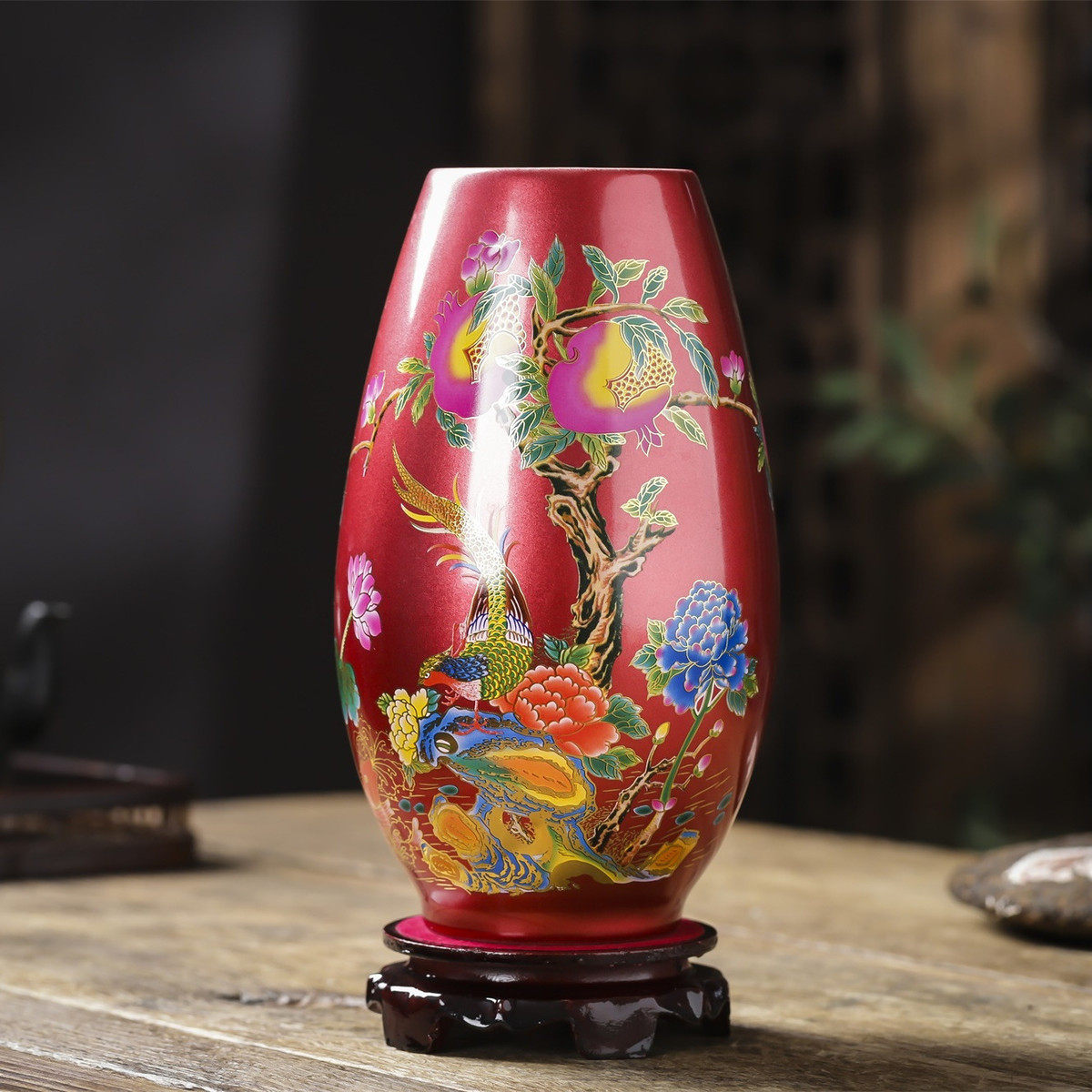 花瓶陶瓷玄关上客厅电视柜装饰品酒柜新房中式工艺品插花水养摆件,家居饰品,装饰摆件,淘宝优惠券,粉丝福利购,淘宝优惠卷