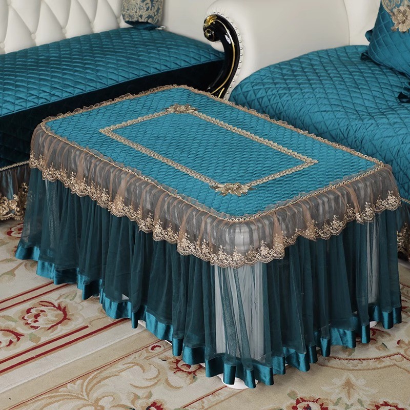 茶几套桌罩全包防滑简约欧式蕾丝茶几桌布客厅盖布新款台布长方形