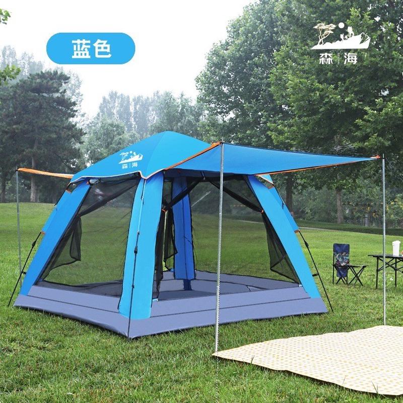 帐篷户外露营登山便携式折叠全自动速开双门帐篷野营防雨防晒批发图片