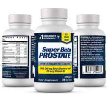 美国直邮 Super Beta Prostate前lie腺健康胶囊 含β谷甾醇 60粒