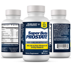 美国直邮 Super Beta Prostate前lie腺健康胶囊 含β谷甾醇 60粒