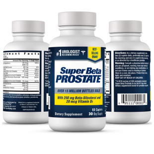 美国直邮 Super Beta Prostate前lie腺健康胶囊 含β谷甾醇 60粒