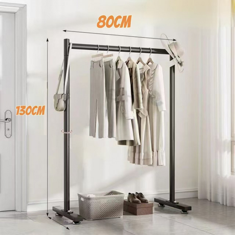 衣架加厚挂衣架挂衣加粗室内阳台家用单杠简易衣服架子立式落地by